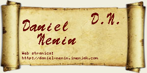 Daniel Nenin vizit kartica
